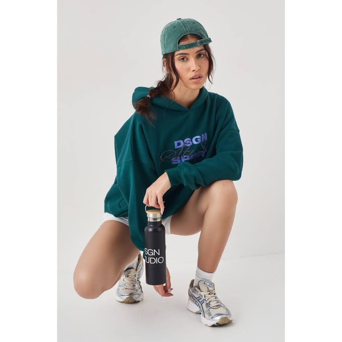 Dames DSGN Studio Sport Oversized Hoodie | Pine | Maat: XS