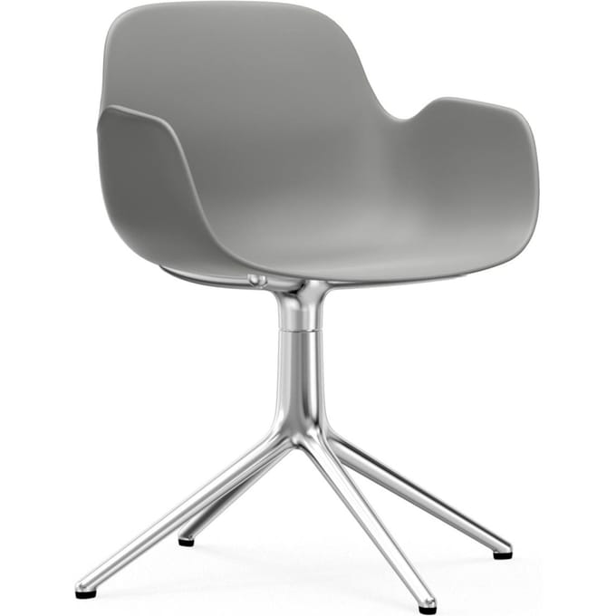 Normann Copenhagen - Form Draaifauteuil - grijs - aluminium - 4 - 6 Wochen