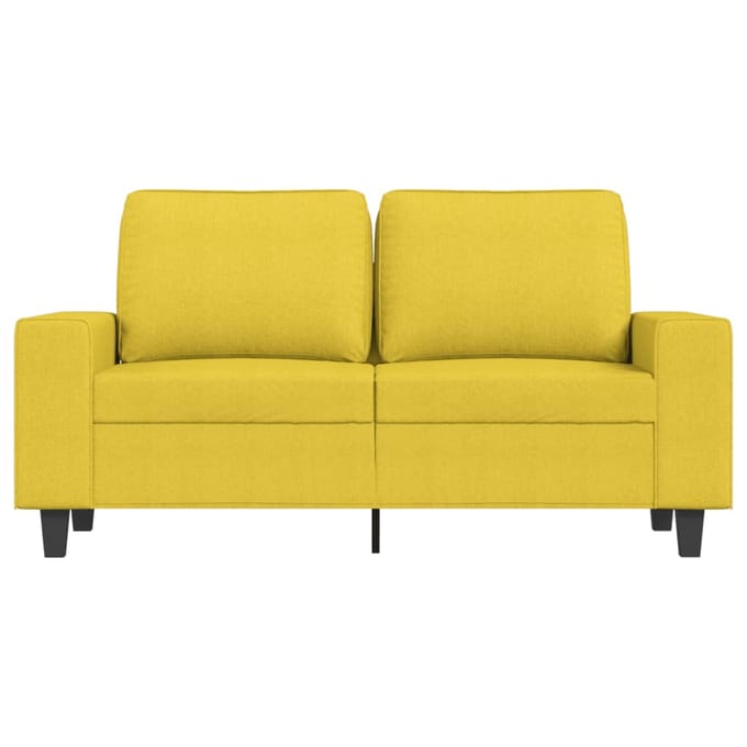 vidaXL - Tweezitsbank - 120 - cm - stof - lichtgeel