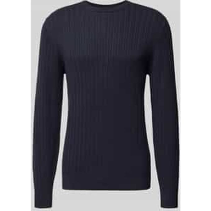 Gebreide pullover met ribboorden