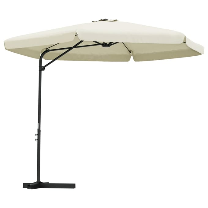 vidaXL - Parasol - met - stalen - paal - 300 - cm - zandwit