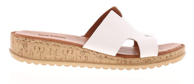 Hush Puppies Dames Sandalen Lage Wedge Eloise Leer Instap Wit