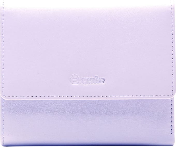 Esquire Leren Portemonnee Viktoria Flap Wallet Lilac Paars
