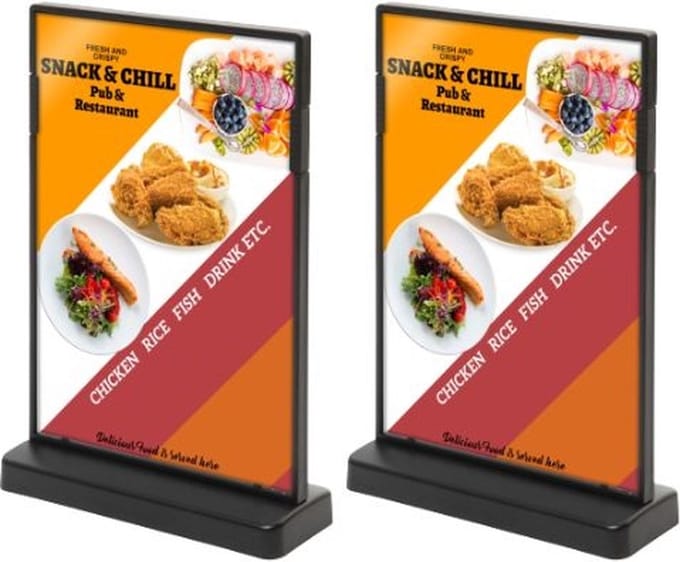 2 pack T Menukaarthouder A6 formaat staand Menuhouder acryl T standaard acryl kaarthouder | menustandaard A6 Folderstandaard Folderhouder