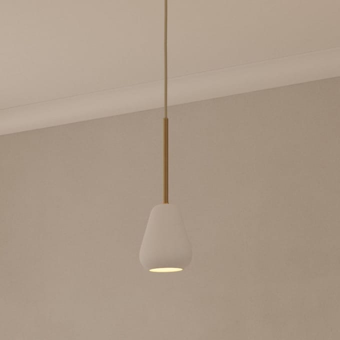 Nuura Aps Nuura hanglamp Anoli Spot, Ø 10 cm, wit/goud, metaal