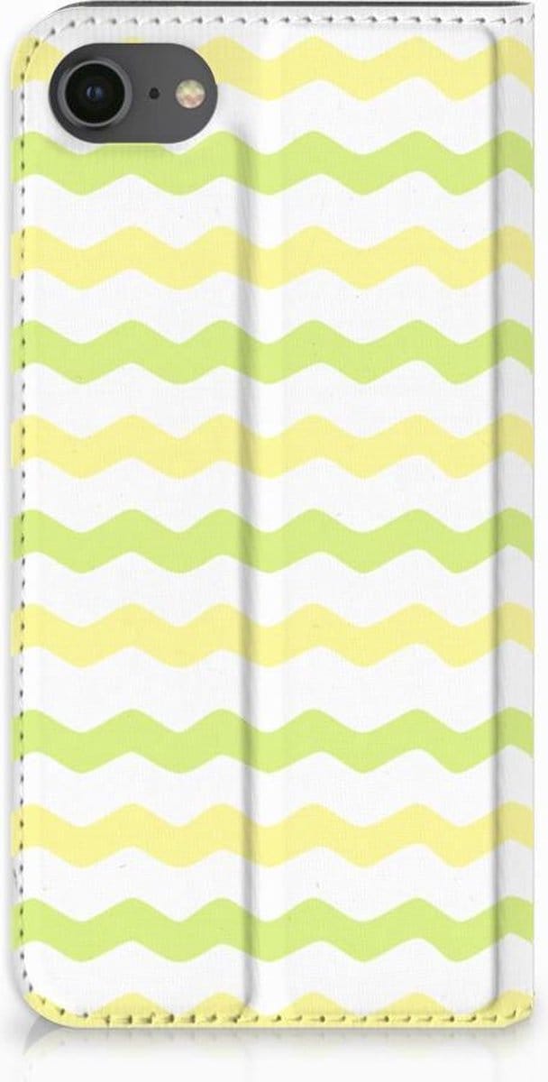 iPhone 7 | 8 | SE (2020) | SE (2022) Hoesje met Magneet Waves Yellow