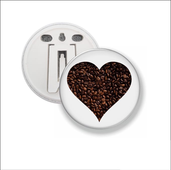 Button Met Clip - Hart