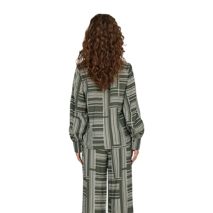 Jacqueline De Yong Groene Viscose Bloes