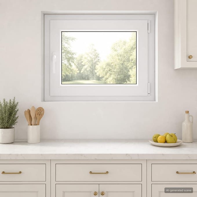 vidaXL - Kleur - binnenkant - kelderraam - Wit - RISOR - 70 - x - 60 - cm