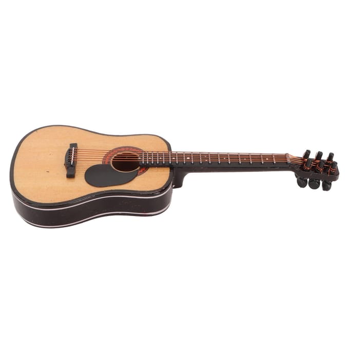 Miniatuur Houten Gitaar Model Hoge Simulatie Elektrische Gitaar Mini Muziekinstrument met Standaard red