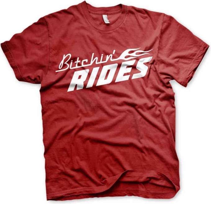 Bitchin' Rides Heren Tshirt -XL- Logo Rood