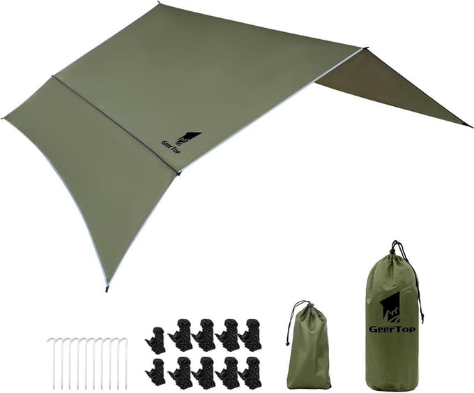 Waterdichte Tarp voor Kamperen en Backpacken