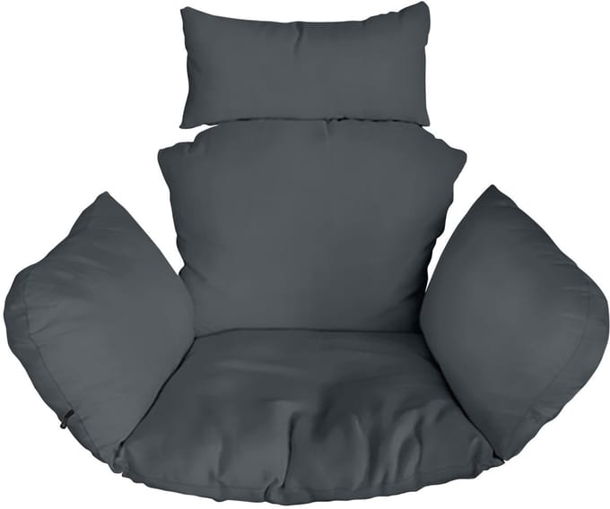 FEROCITY - Hangstoel Kussen XXL - Hangstoelkussen - Tuincocon Kussen - Schommelkussen - Polyester - Grafiet