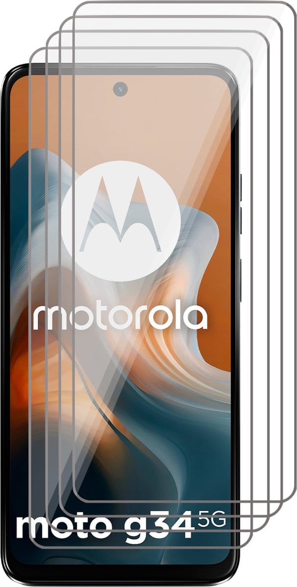 Screenprotector geschikt voor Motorola Moto G34 - 4x Glas Screen Protector