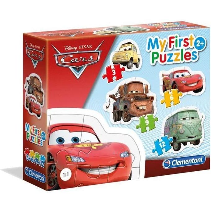 CLEMENTONI - Mijn Eerste Puzzels - Auto's - Evoluerende Puzzel 3-6-9-12 stukjes - Gemengd - Vanaf 2 jaar