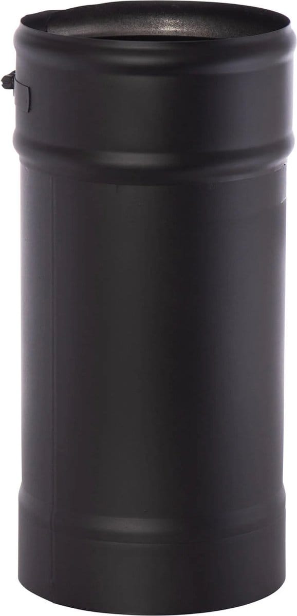 Kachelpijp 500mm Ø150 1mm zwart.