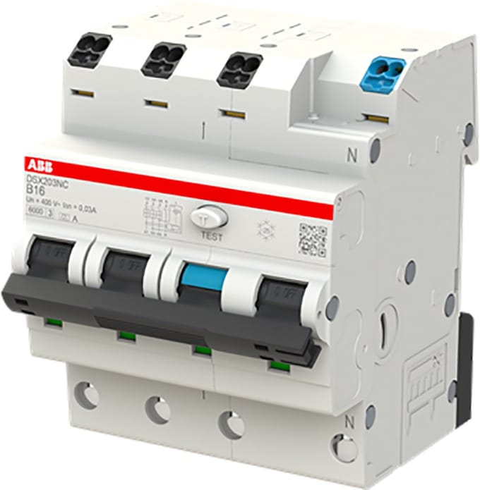 Abb Dsx203nc B16 A30 Rccb Aardlekschakelaar 3P+N - 2Csr256192R1165 - E3ZUF