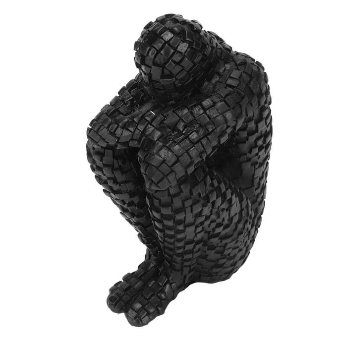 Sculptures Abstraites Mosaïques Modernes Simple Mode Résine Statue Abstraite Sculpture Moderne pour Bureau black