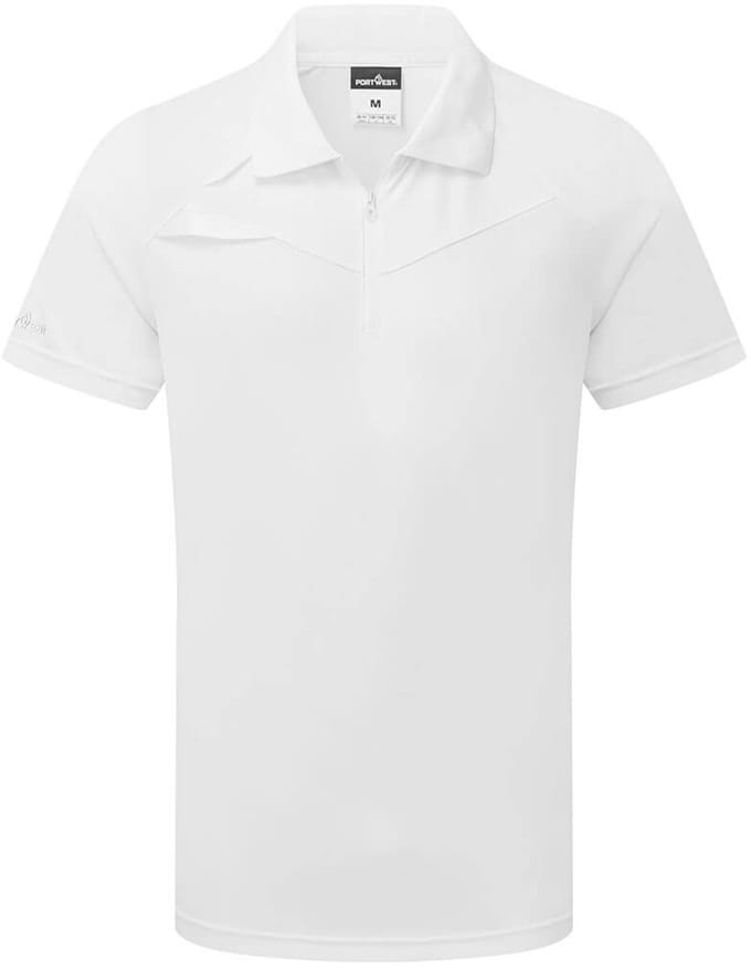 Portwest PW2 Hi Vis polo K/M DX410 - Volledig Wit - M