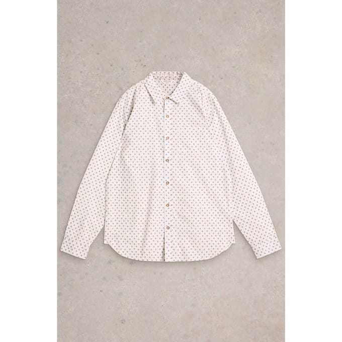 White Stuff Ls Geo Printed Shirt White Print Größe: S | Casual hemden Outlet | Herren | Weiß