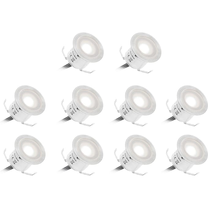 10 STUKS LED Deklicht 0.6W 500LM SMD2835 Klein Ingebouwd In-grond Ondergronds IP67 Waterdicht US Plug