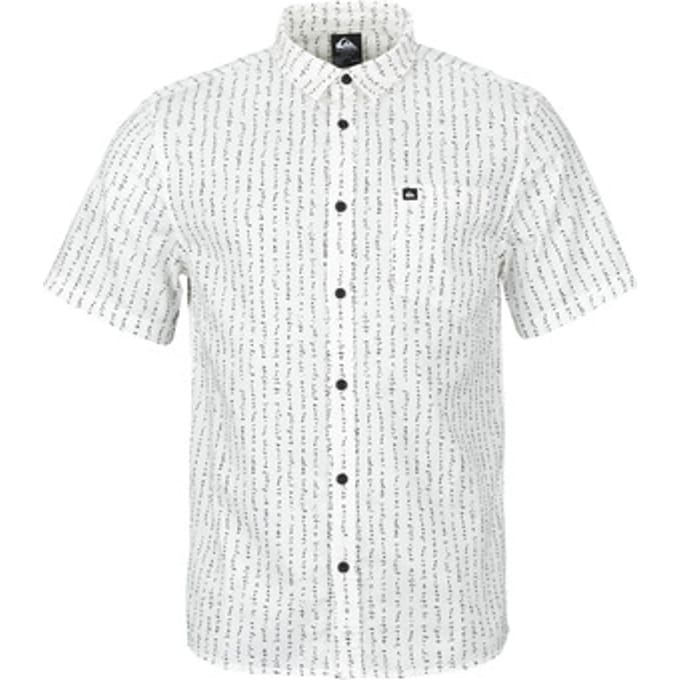 Quiksilver Apero Classic Overhemd Met Korte Mouwen Wit M Man