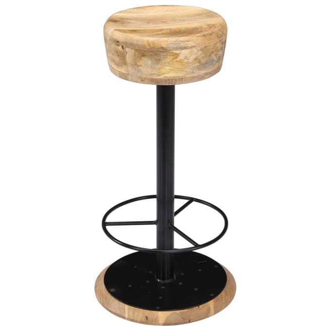 vidaXL - Barstoelen - 2 - st - massief - mangohout