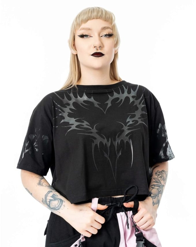 Chemical Black - Ceil Crop top - S - Zwart