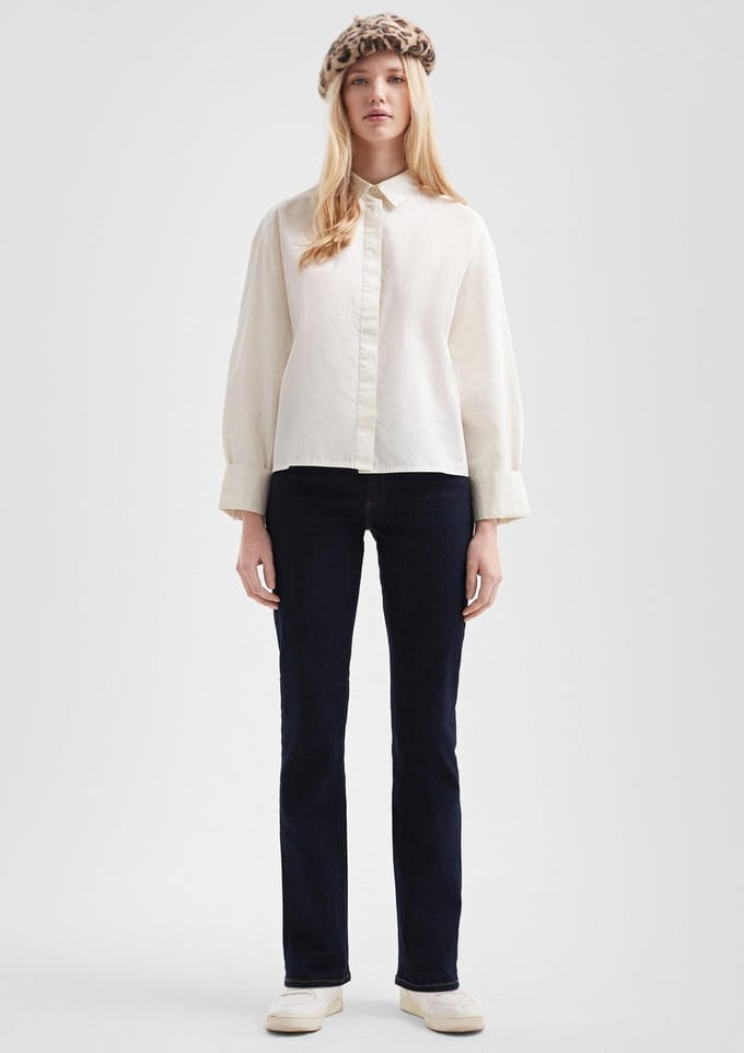 Straight Jeans Met Middenhoogte Voor Vrouwen QS Catie