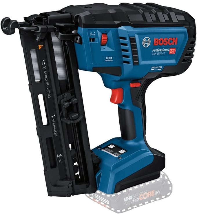 Bosch Professional GNH 18V-64-2 Accu Afwerktacker 16Ga 18V Basic Body - 0601482100