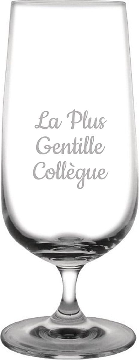 Bierglas op voet gegraveerd - 41cl - La Plus Gentille Collègue