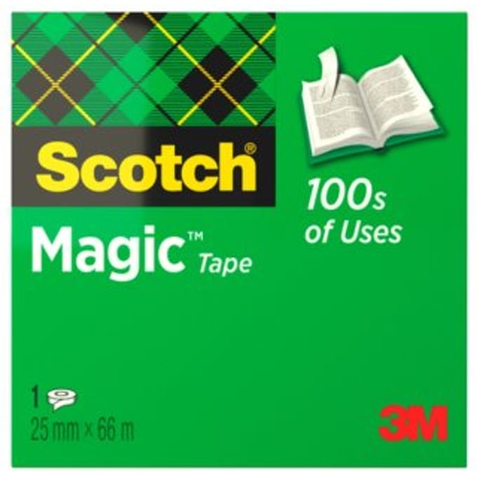 Plakband Scotch Magic 810 25mmx66m onzichtbaar mat