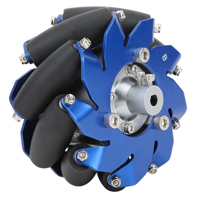 4in Mecanumwiel Links Aluminium met TPU Rubber Rollen Industriële Robot Accessoires