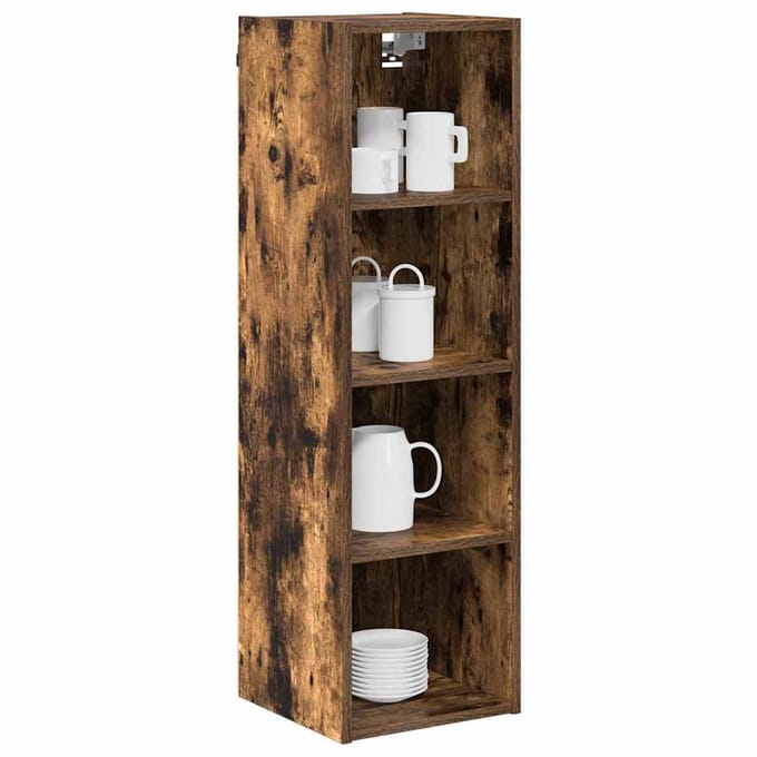 vidaXL - Hangkast - Rook - Eiken - 30 - x - 29,5 - x - 100 - cm - Bewerkt - hout