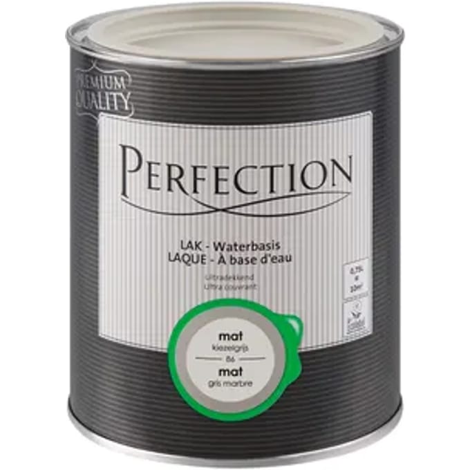 Perfection Houtlak Ultradekkend - Mat - Kiezelgrijs - 750ml