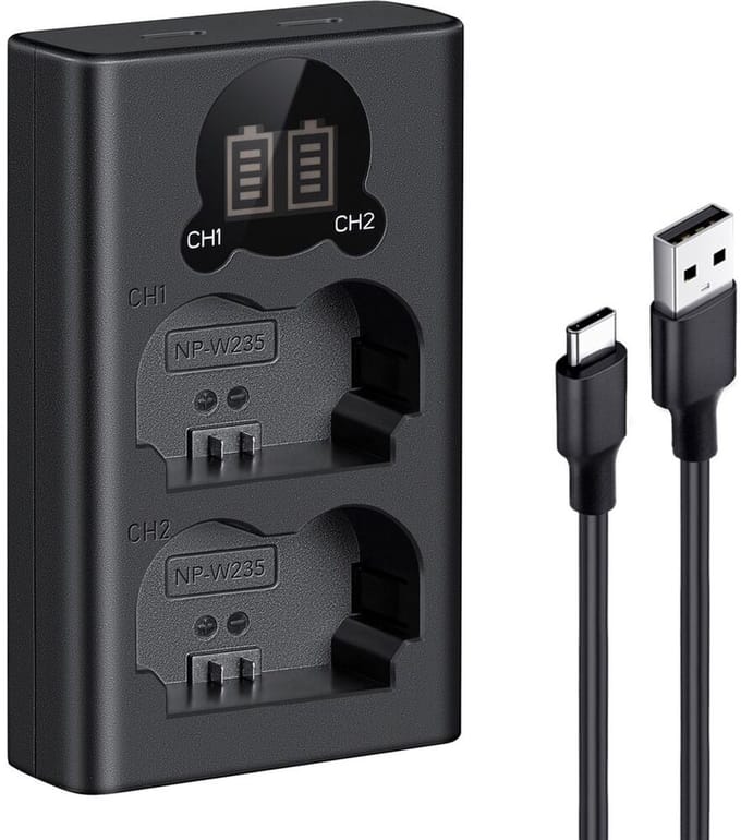 K&F Concept Dubbele batterijlader Fujifilm NP-FW235