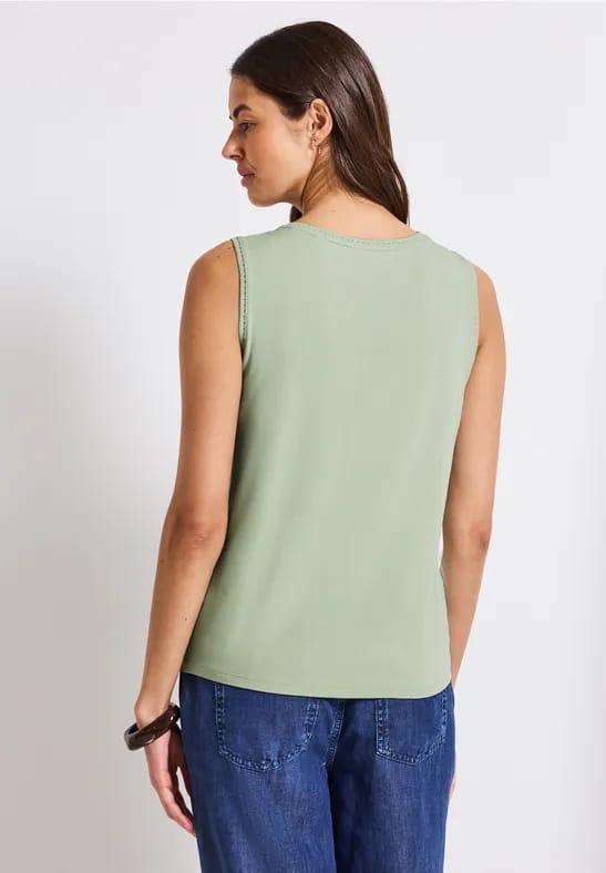 Jersey top met gehaakte details