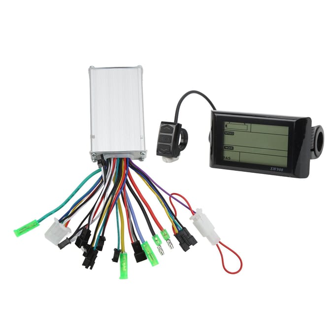 24V?48V 250W350W Elektrische Fiets Borstelloze Controller SW900 LCD Display Paneel Kit voor 22.2mm white