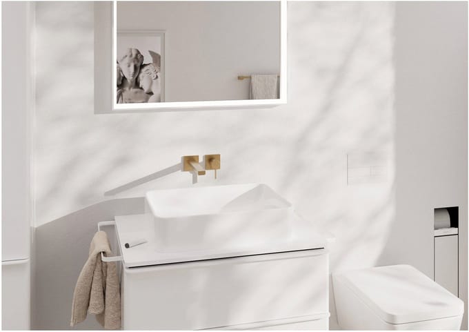 hansgrohe Tecturis E Eéngreeps - Inbouw Wastafelkraan - voor wandmontage - 22,5 cm uitloop - Brushed Bronze