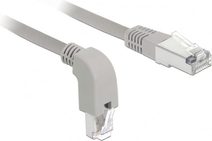Delock 85874 RJ45 Netwerkkabel, patchkabel CAT 6A S/FTP 1.00 m Grijs Afgeschermd 1 stuk(s)