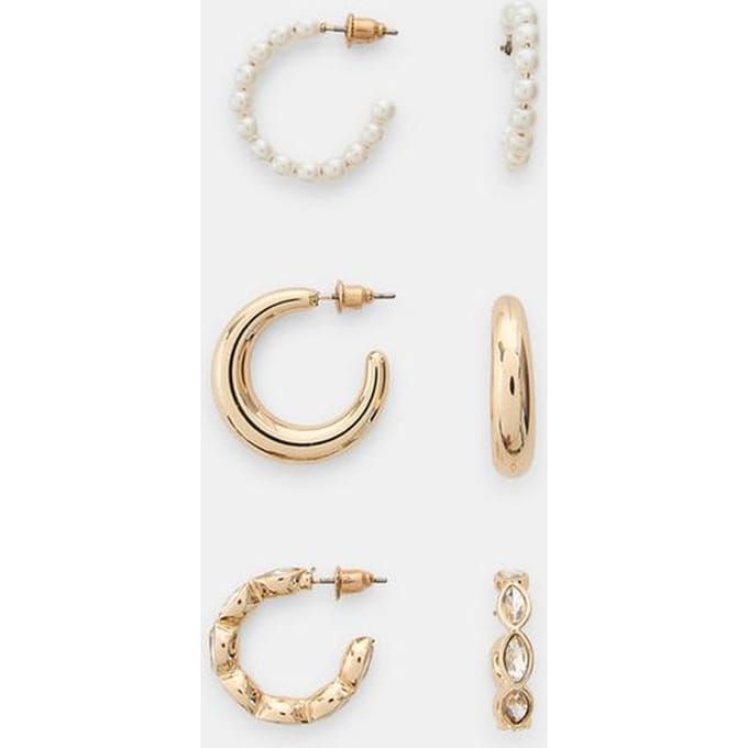 Stradivarius Set van 3 paar oorringen  Goud OS