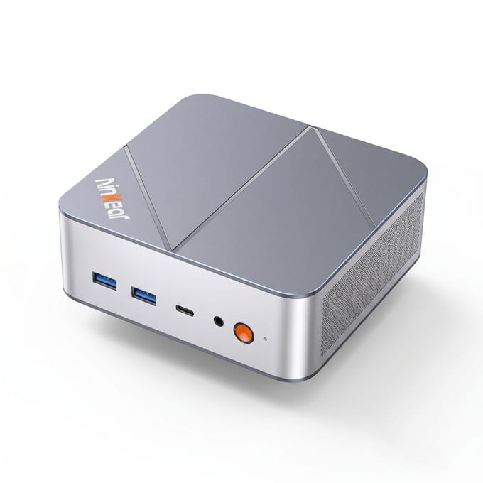 Ninkear M8 Mini PC - AMD Ryzen 7 8745HS - Mini Desktop Computer met Dual 2.5G LAN - Compact en Krachtig - Windows & Ubuntu - Grijs