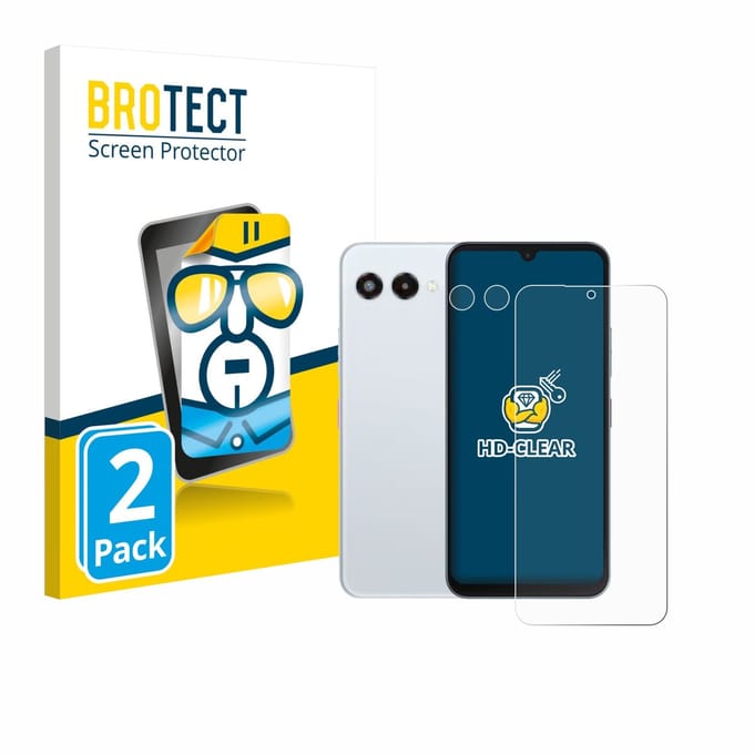 BROTECT - Screenprotector voor Telekom T Phone 3 (Voor+Camera) - Folie Beschermfolie transparant 2 Stuks
