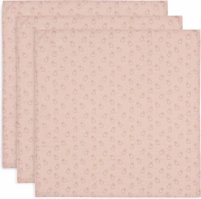 Jollein Hydrofiele Doek Small 70x70cm Miffy Silhouettes WildRose(3p)