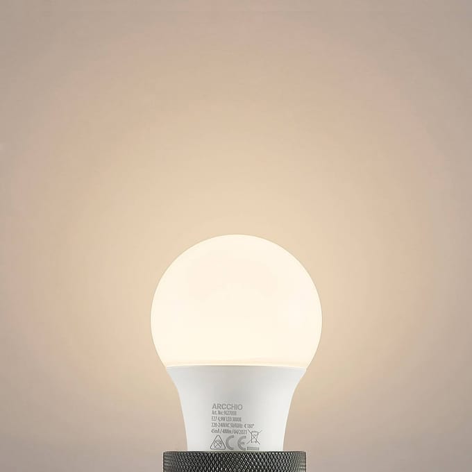 Arcchio LED lamp E27 A60 4,9 W opaal 3.000 K 480 lm