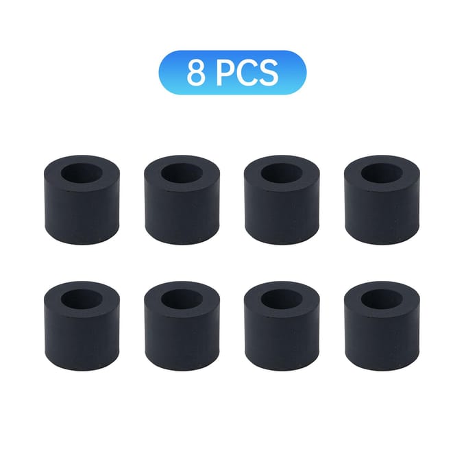 8 STUKS Rubberen Roller Vervanging Compatibel met Maker Maker 3 Explore Air2 Air1 Duurzaam en 0 zwart