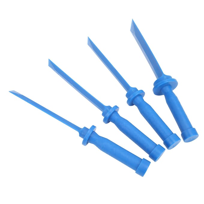 4 stuks Plastic Beitel Schraper Set Niet-krassend Universeel Schraper Verwijdergereedschapskit voor Verwijderen blue