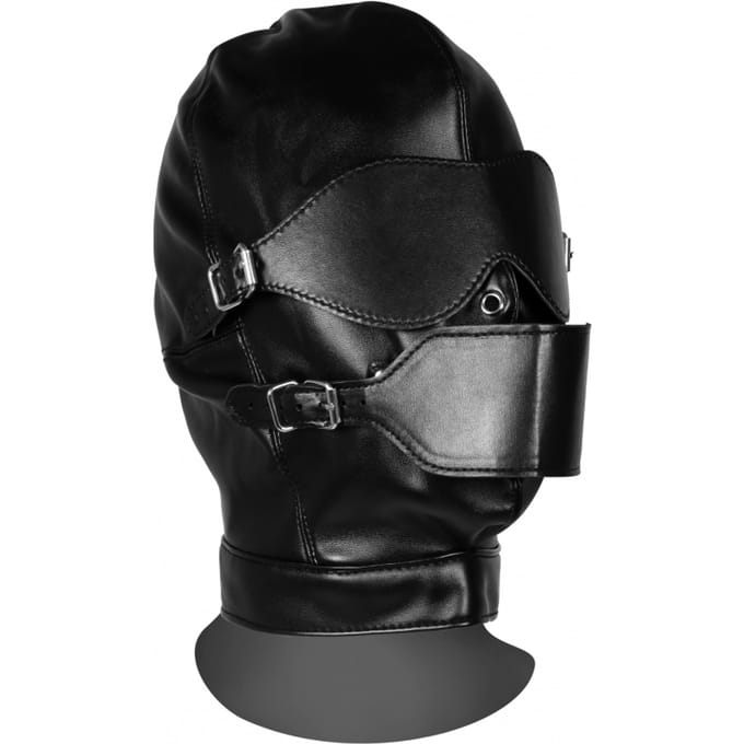 Blindfolded Mask met Ademend Ball Gag - Zwart