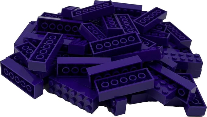 100 Bouwstenen 2x6 | Paars | Compatibel met Lego Classic | Keuze uit vele kleuren | SmallBricks