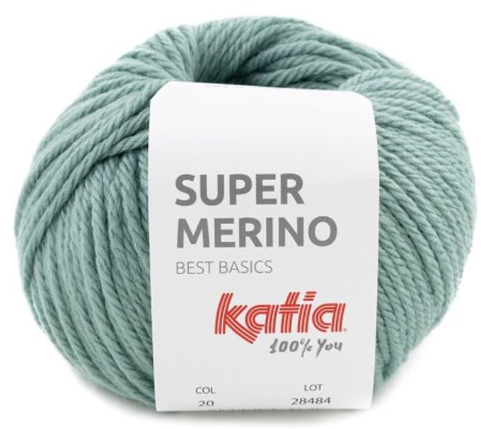 Katia Super Merino - 20 zeegroen - Wol/Acryl Garen